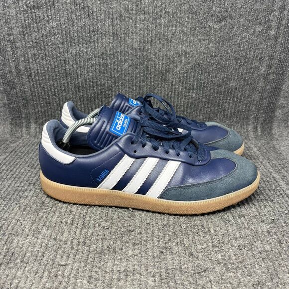 Adidas Samba Golf Shoes Night Indigo White Blue Leather Suede Mens 12 JP8544